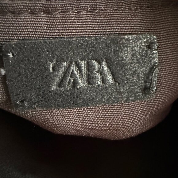 Zara Black Shoulder Bag Studded Design 10"x12"x3" Faux Suede Tote Purse Studs - Picture 8 of 12